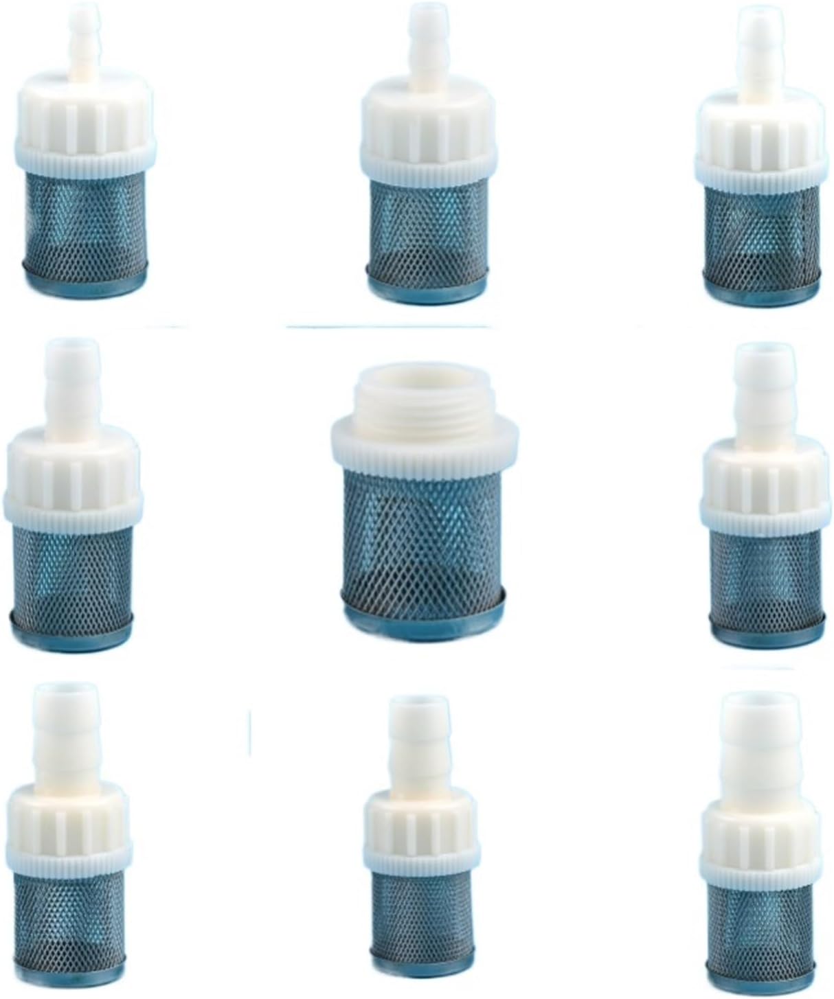 G1/2 4~20mm Hose Filter Drip Irrigation Industrial Agriculture Water Stainless Steel Mesh Filter Water Pump Inlet Filter(1I2 Inch-8mm,10 PCS)