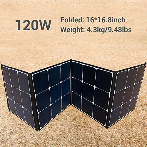 BLUETTI Portable Power Station with Solar Panel included AC50S 500Wh Solar Generator 120V AC Outlet Lithium Battery Backup for Camping Trip RV Home Emergency(Include 1Pcs 120W Foldable Solar Panel)