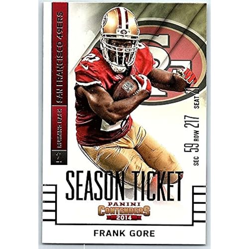 Football NFL 2014 Playoff Contenders Season Ticket #2 Frank Gore NM Near Mint 49ers