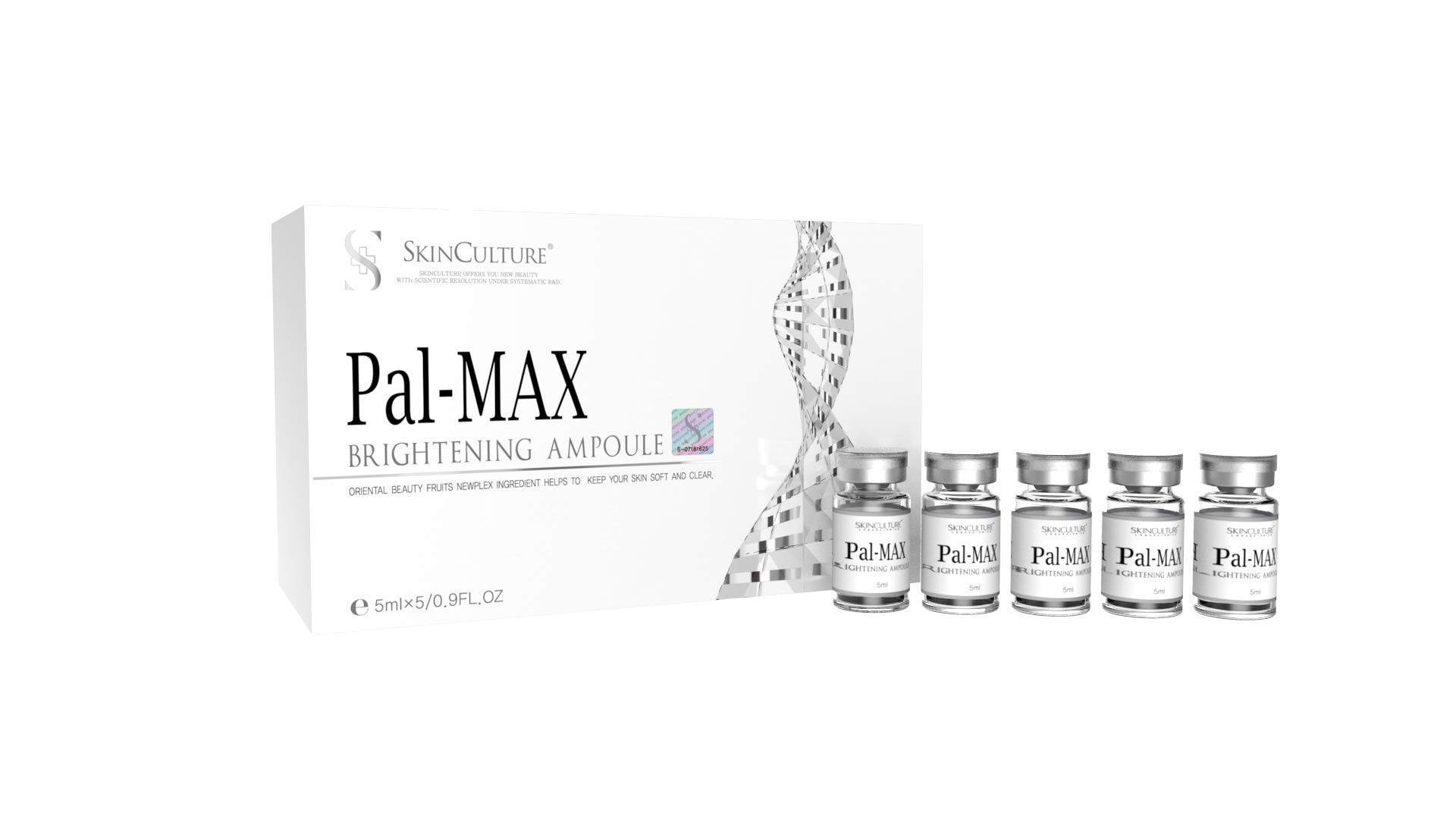 Pal-MAX BRIGHTENING AMPOULE, Whitening,Moisturizing, 5ml5ea/box