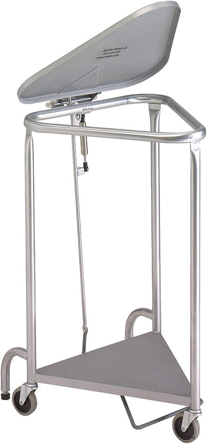 &B Wire™ 669 Steel Triangular Hamper Stand with Quiet Closure Lid System
