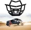 Front Pre-Runner Bumper Kit Black Bumper Bar Compatible with Can Am Maverick X3 Max Turbo R RR 2017-2025 Combined Heavy Duty Front End Bumper Bar Brush Guard Protector Replace for #715002878