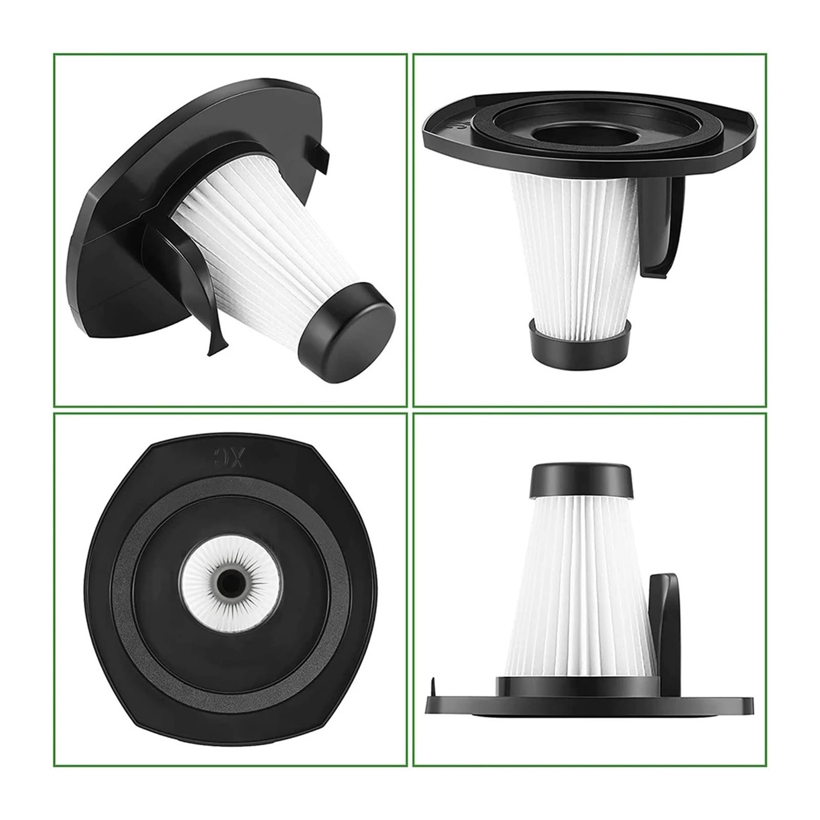 Juego De Filtros For Aspiradora De Cocina, 12 Unidades (6 Filtros + 6 Esponjas), Compatible Con Aspiradora MOOSOO,LT450