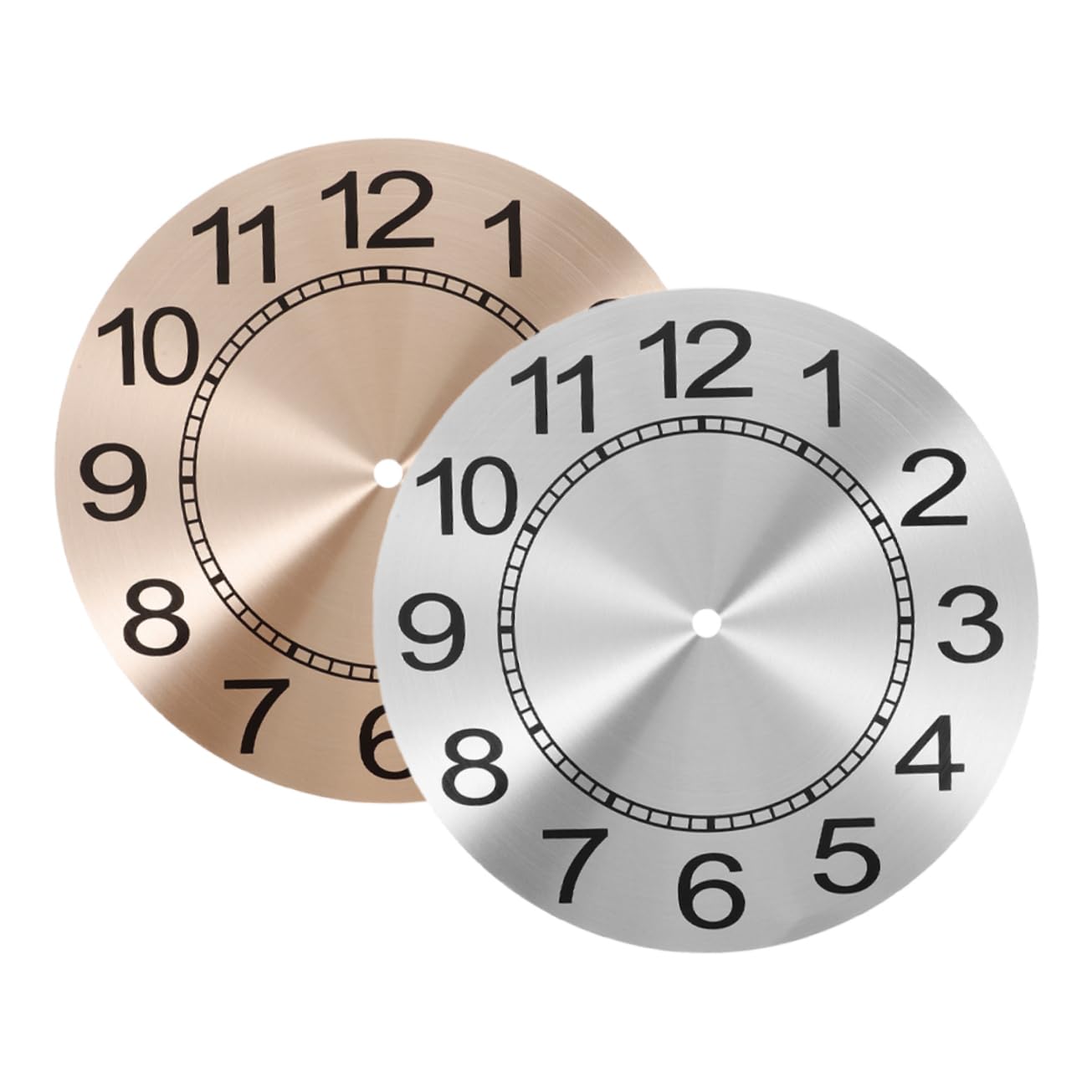 Garneck 2 Pièces Cadrans D'horloge Murale Ronds en Aluminium pour Mécanisme Horloge à Monter Soi-même, Résistants à l'usure, pour Projets DIY Cuisine