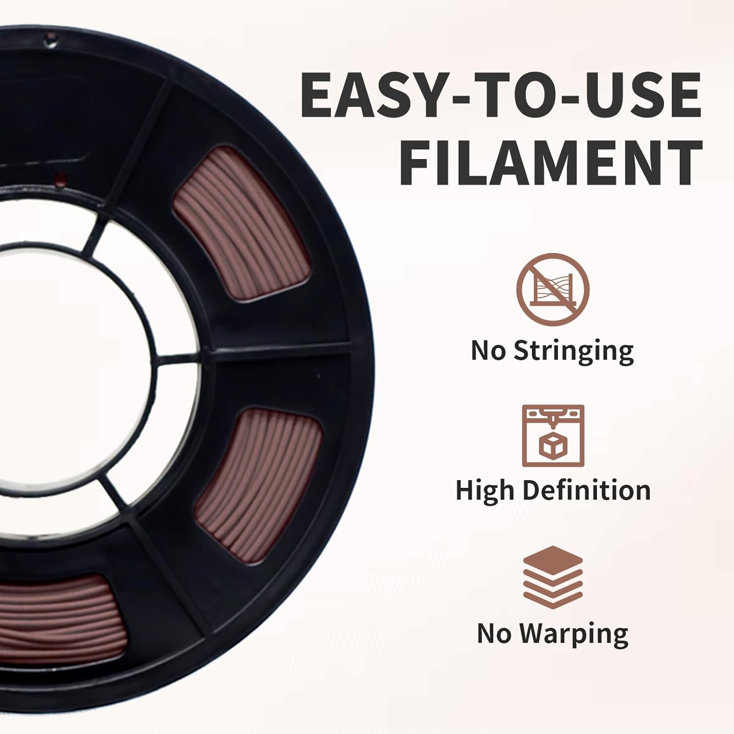 Reprapper Wood PLA Filament Variety Pack - 1.75mm 4 Spool Bundle: Natural, Mahogany, Dark Mahogany & Walnut Real Wood Fiber, Dual Color 3D Printing Material 250g x 4pack