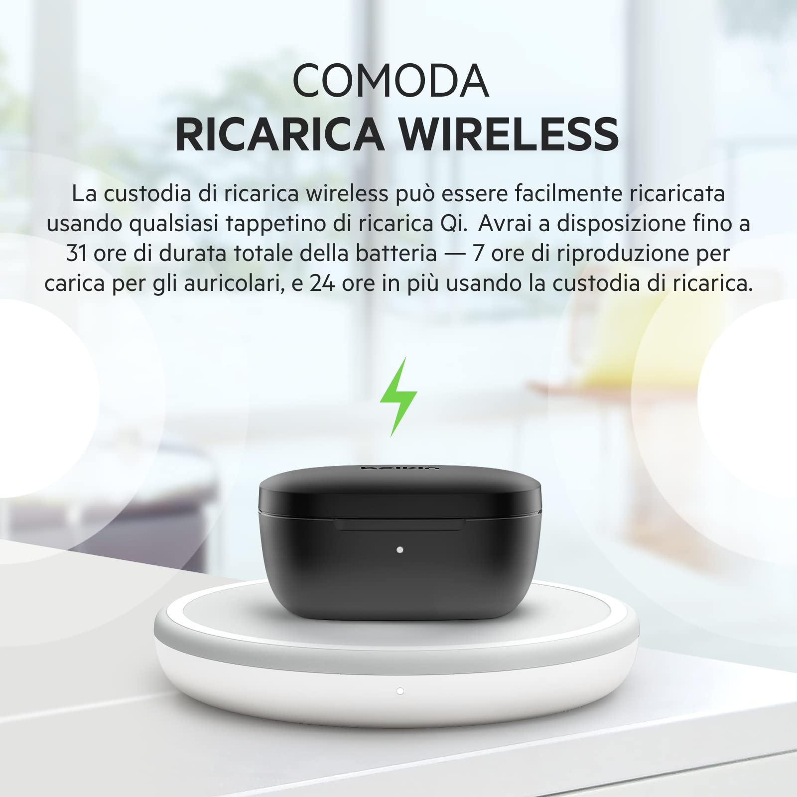 Belkin SOUNDFORM Flow Auricolari Bluetooth true wireless con cancellazione attiva del rumore, Cuffie in-ear, IPX5, 31 ore di riproduzione, per iPhone, Galaxy, Pixel - Nero, One Size, AUC006