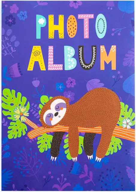 Album Photo Enfant Paresseux 10x15 cm - 36 Pochettes, Couverture Souple Violet