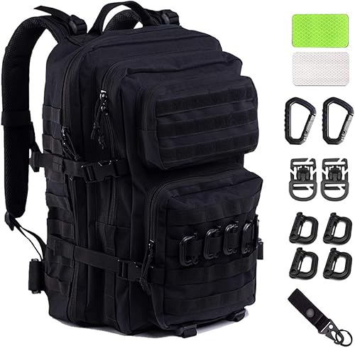 Miniatura 117 de Mochila táctica militar Molle mejorada mochila impermeable militar. Negro