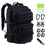 R.SASR Black Tactical Backpack, Military Backpack, Molle Backpack.(Black-02)