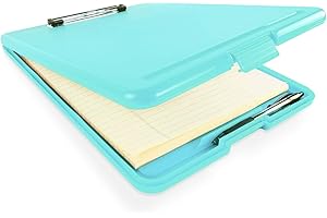 Slim Plastic Nursing RN Style Coaches Clipboard with Open Foldable Storage