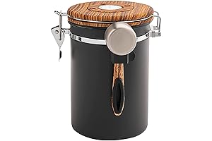 LOXGO Stainless Steel Kitchen Coffee Canister Food Storage Jar With Date-Tracker and...