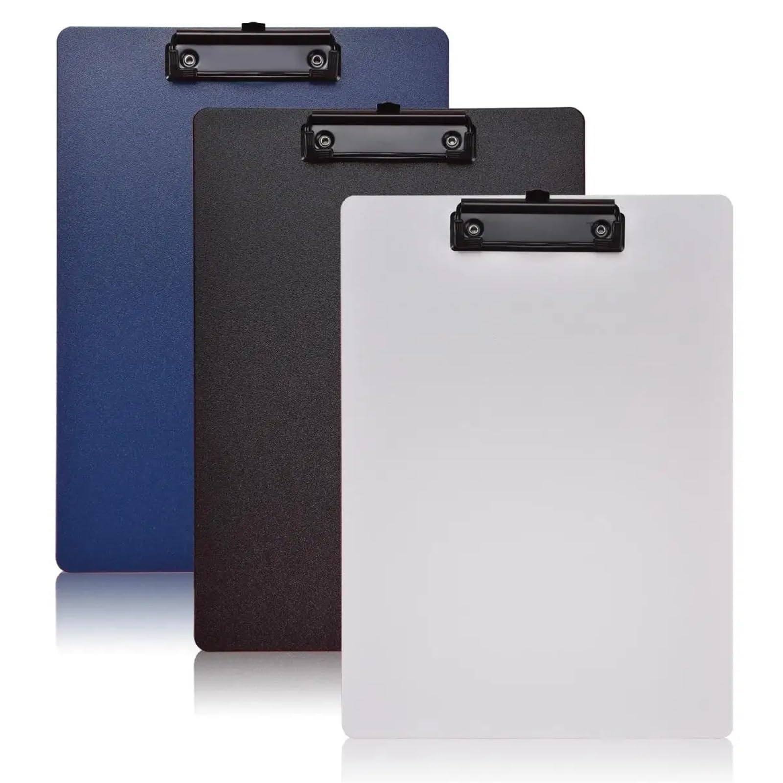 4 pezzi A4 cartella di file appunti blocco note clip for carta prova organizzatore archiviazione materiale scolastico cancelleria for ufficio Per l'ufficio(Black)