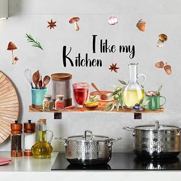 Kitchen Wall Sticker Kitchen Canteen Decoration Removable Stickers Decal