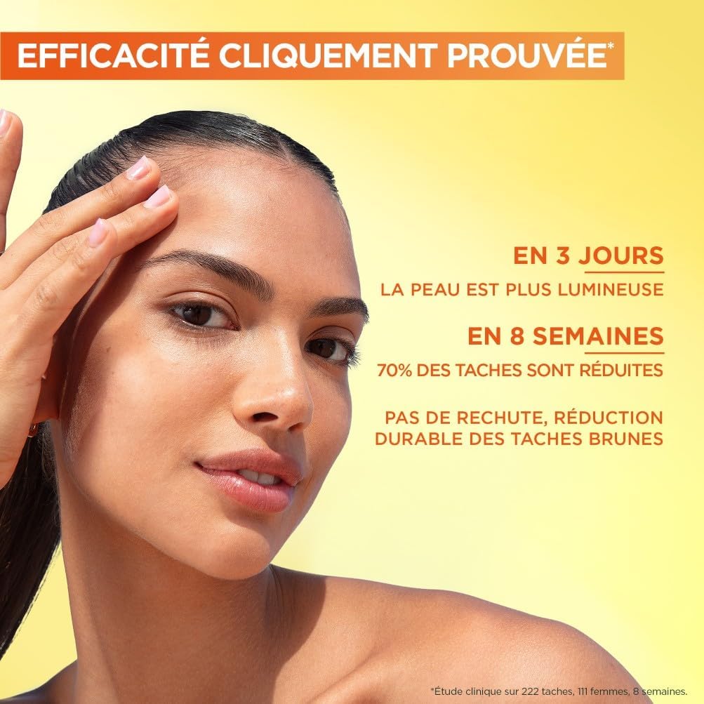 GARNIER Skin Active - Sérum Éclat - Anti-Tache Brunes - Soin Visage Enrichi En 3.5-4% Niacinamide, Vitamine C & Acide Salicylique - Vegan & Cruelty Free - 30 ml - L'emballage peut varier - 5
