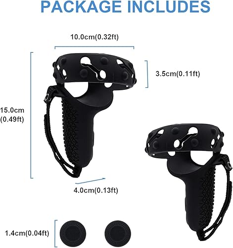 Miniatura 8 de Mcbazel 1 par de fundas de agarre para controlador Oculus Quest 2, funda protectora de silicona antideslizante y anticaídas con correa de mano para