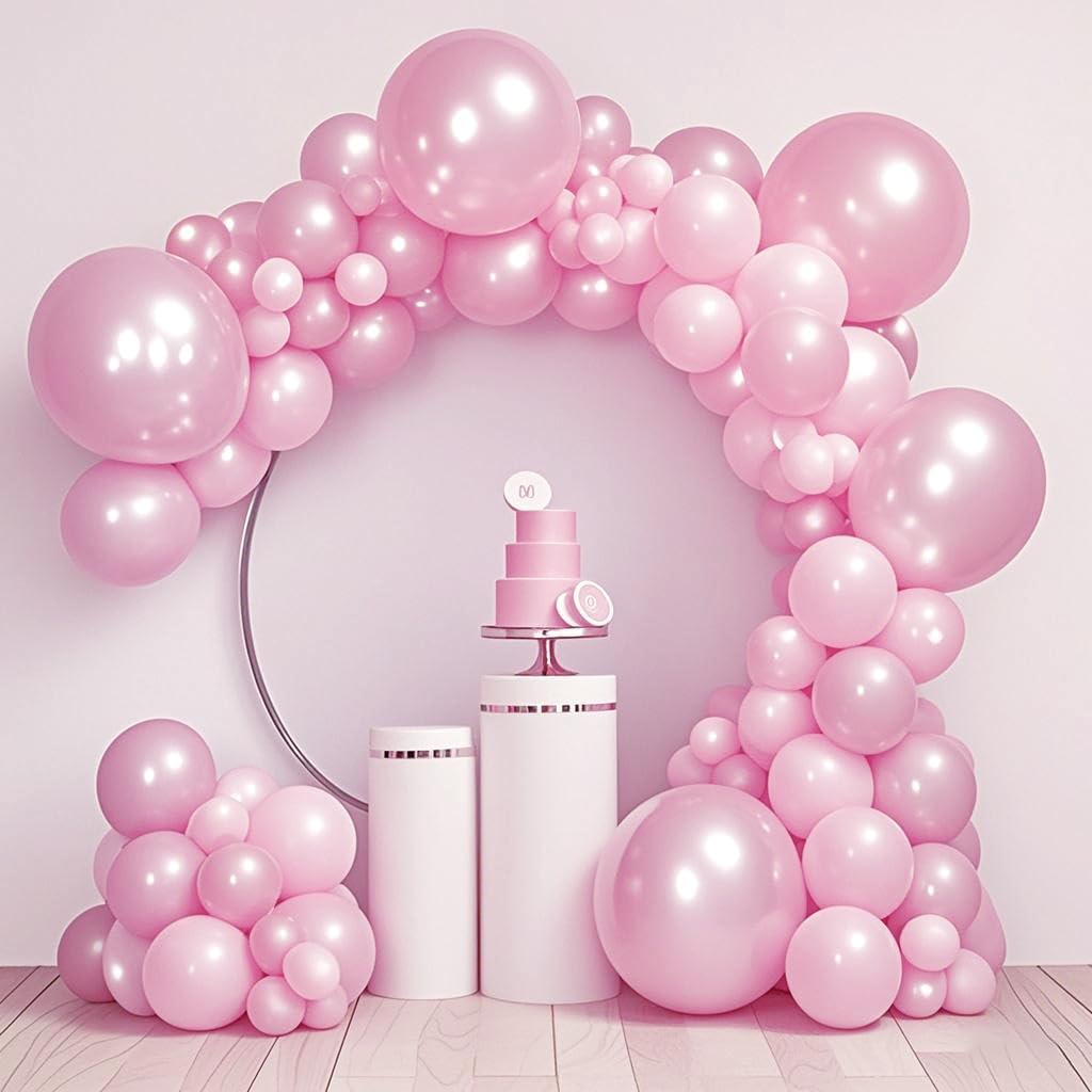 140 Pcs Pearl White Balloons Different Sizes, 18 12 10 5 inch Balloon Packs, Balloons White for Birthday Wedding Graduation Baby Shower Anniversary White Party Decoraitons