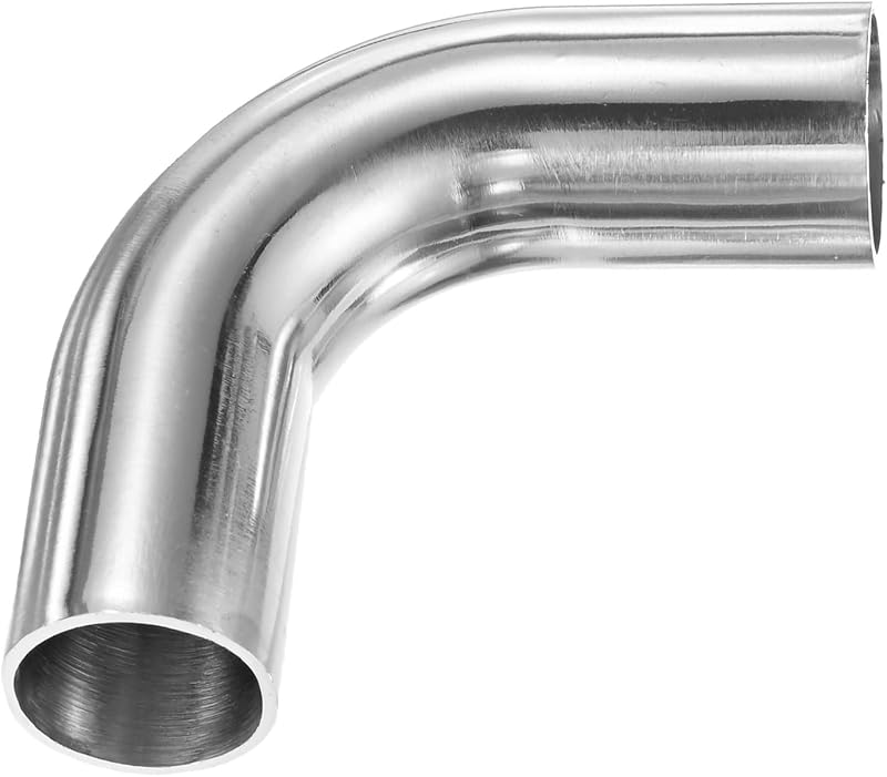 Curva de escape 90° M METERXITY em aço inoxidável 304, diâmetro externo de 2,5 cm e parede de 1,5 mm – 1 unidade