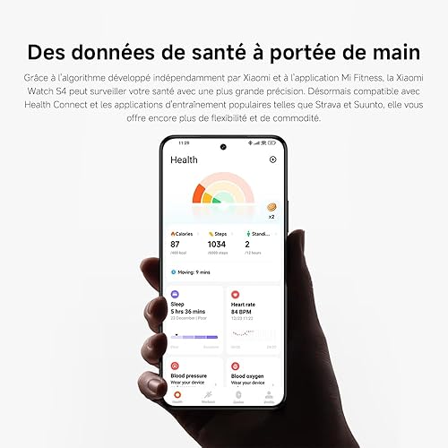 XIAOMI Watch S4 - Montre Connectée, Suivi du Sport, Ecran AMOLED 36mm, jusqu'à 15 Jours d'autonomie, appels Bluetooth, +150 Modes de Sport,GPS Double Bande, NFC,Androi & iOS, Multicolore - 7