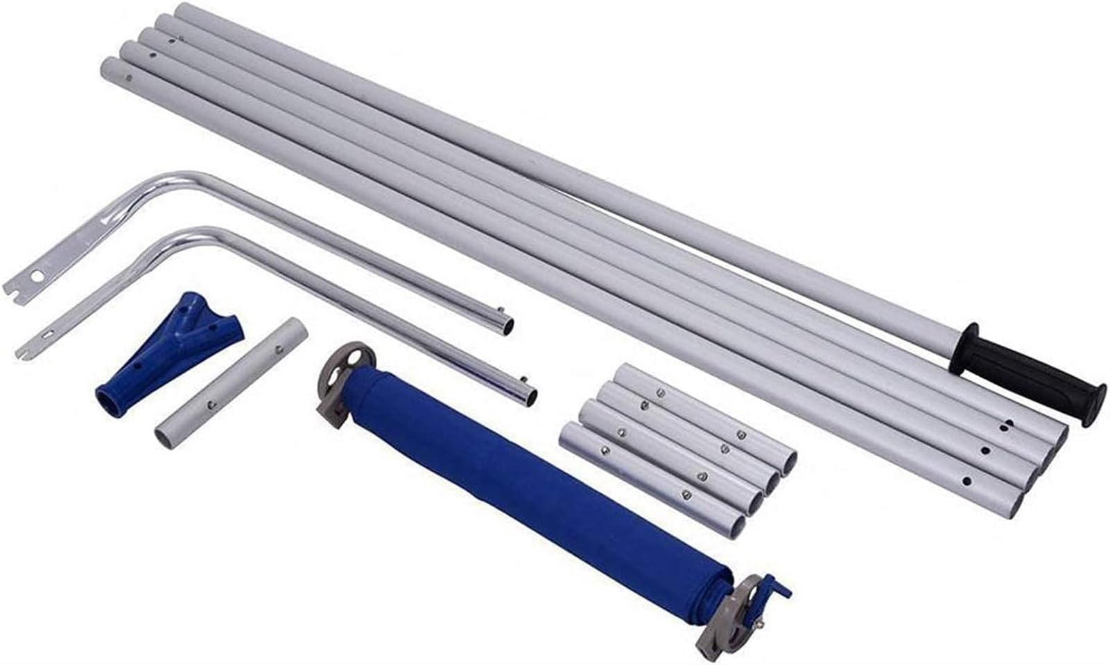JOCHEN Pala de Nieve retráctil para techos Exteriores de 20 pies, Palo de Aluminio, Herramientas para Quitar Nieve, Herramienta para Quitar Nieve en Invierno, Pala de jardín Plegable