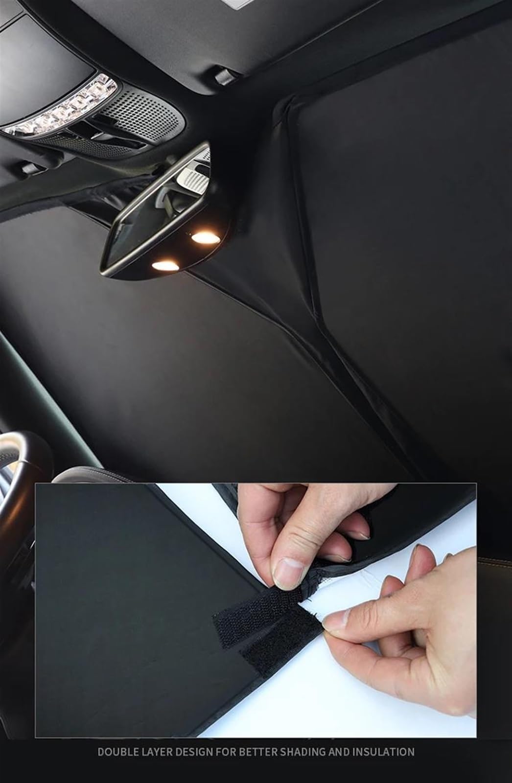 Parasol Parabrisas Parasol Coche para Jeep para Grand para Cherokee 2011-2021 Visera Parabrisas Delantero Parte Trasera Parasol ventanilla bebé Parasol Lateral Coche(F Windshield B)