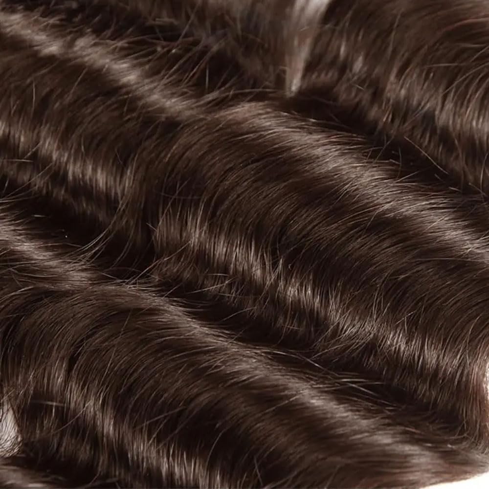 Chocolate Brown Bundle Color 4 Deep Wave Human Hair Bundles 24 26 28 Inch Dark Brown Loose Deep Bundles Human Hair 150g