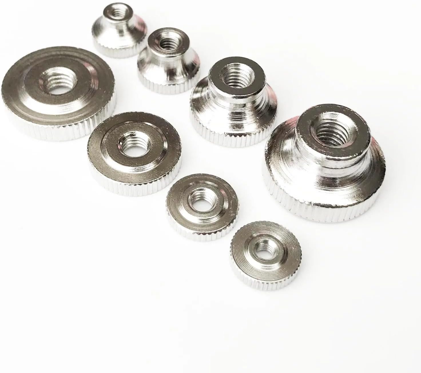 M3 M4 M5 M6 Steel Adjust Leveling Knurled Toolless Thumb Nut Spring Tighten Thumbnut 5Pcs(Type B,M5)