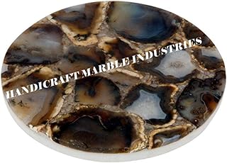 Brown Agate Round Coffee Table Top 15", Wild Agate Table Top, Customized Sizes, Fire Agate Botswana Agate Moss Agate Meaning Agate Meaning Table Exterieur