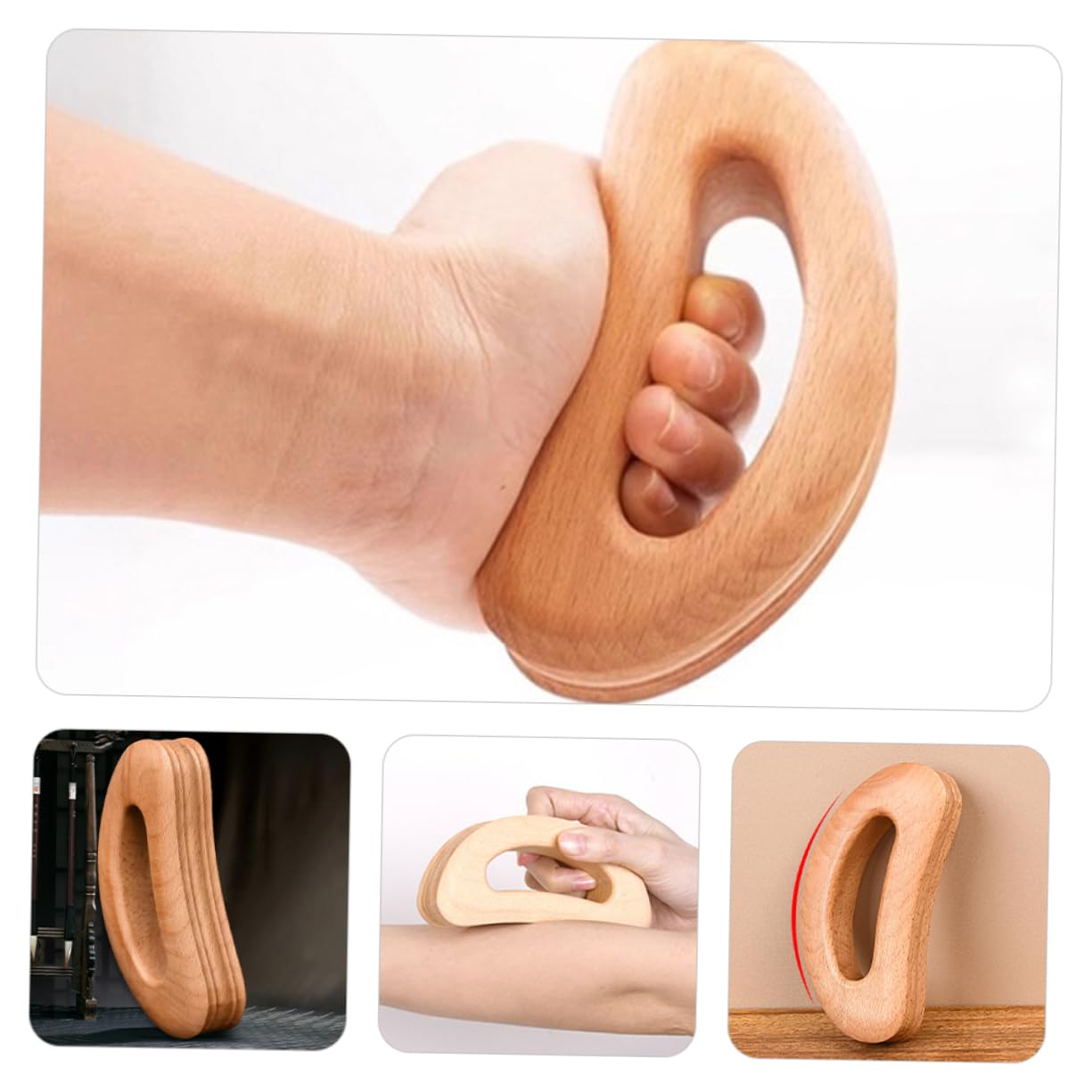 Healeved 5St Massagegerät aus Holz Werkzeug Massagerolle Rückenkracher gegen Rückenschmerzen Muskel Nacken-Schulter-Massagegerät Rück Wiederverwendbares hölzern