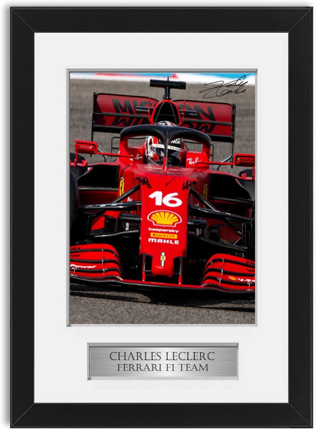 Mounted Autograph Display Iconic Pics Charles Leclerc Signed