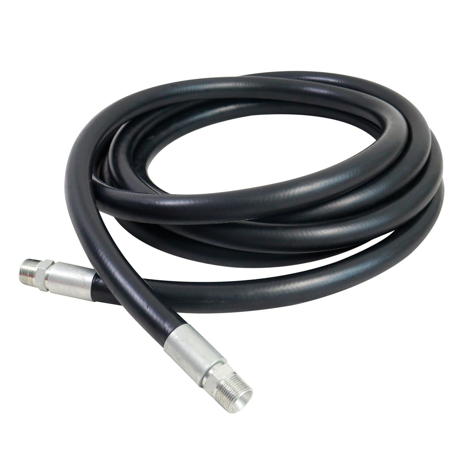 3/4 Inch x 20 Foot Fuel Transfer Hose with Dual NPT Threads Connecter Male Fittings Compatible with All Electric Fuel Pumps for Dispensing Diesel, Gasoline, Kerosene, Biodiesel