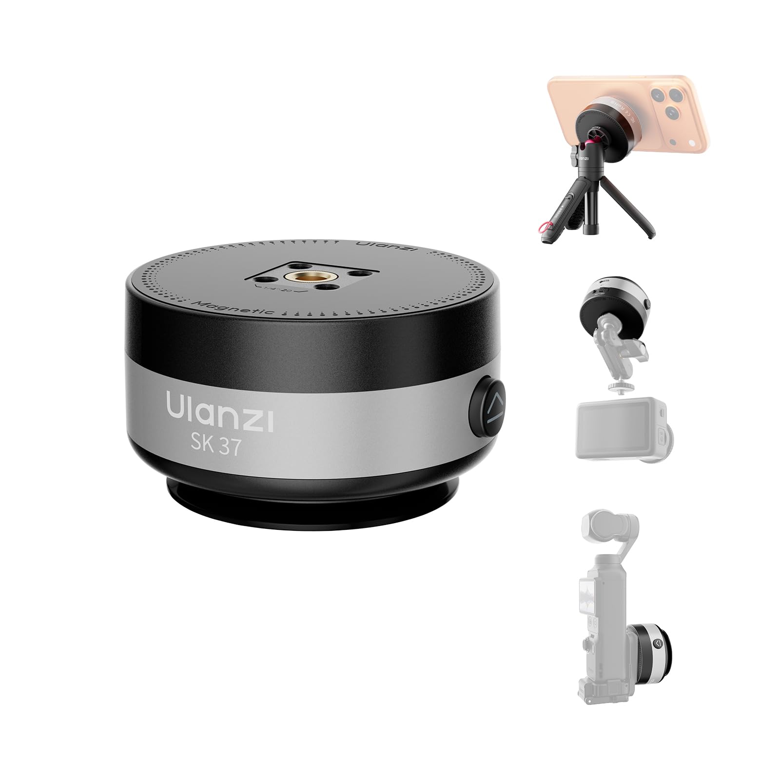 SK-37 Magnetic Camera Suction Cup Phone Mount with 1/4" Screw Hole