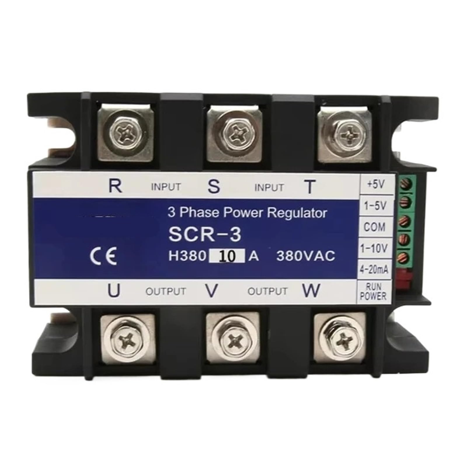 Cxdfrser One Color Three Phase Voltage Rregulator Power Controller Module 10A Scr-10A 380V Control Signal 1-10V 4-20Ma 1-5V
