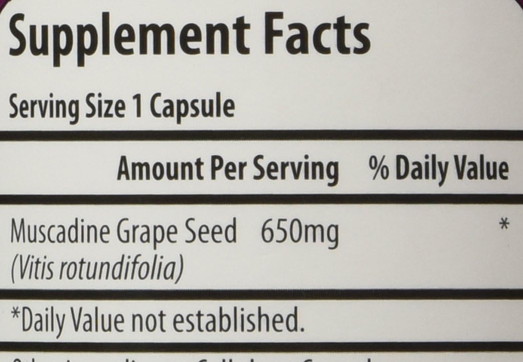 Muscadine Grape Seed 90 Count Bottle - Image 3