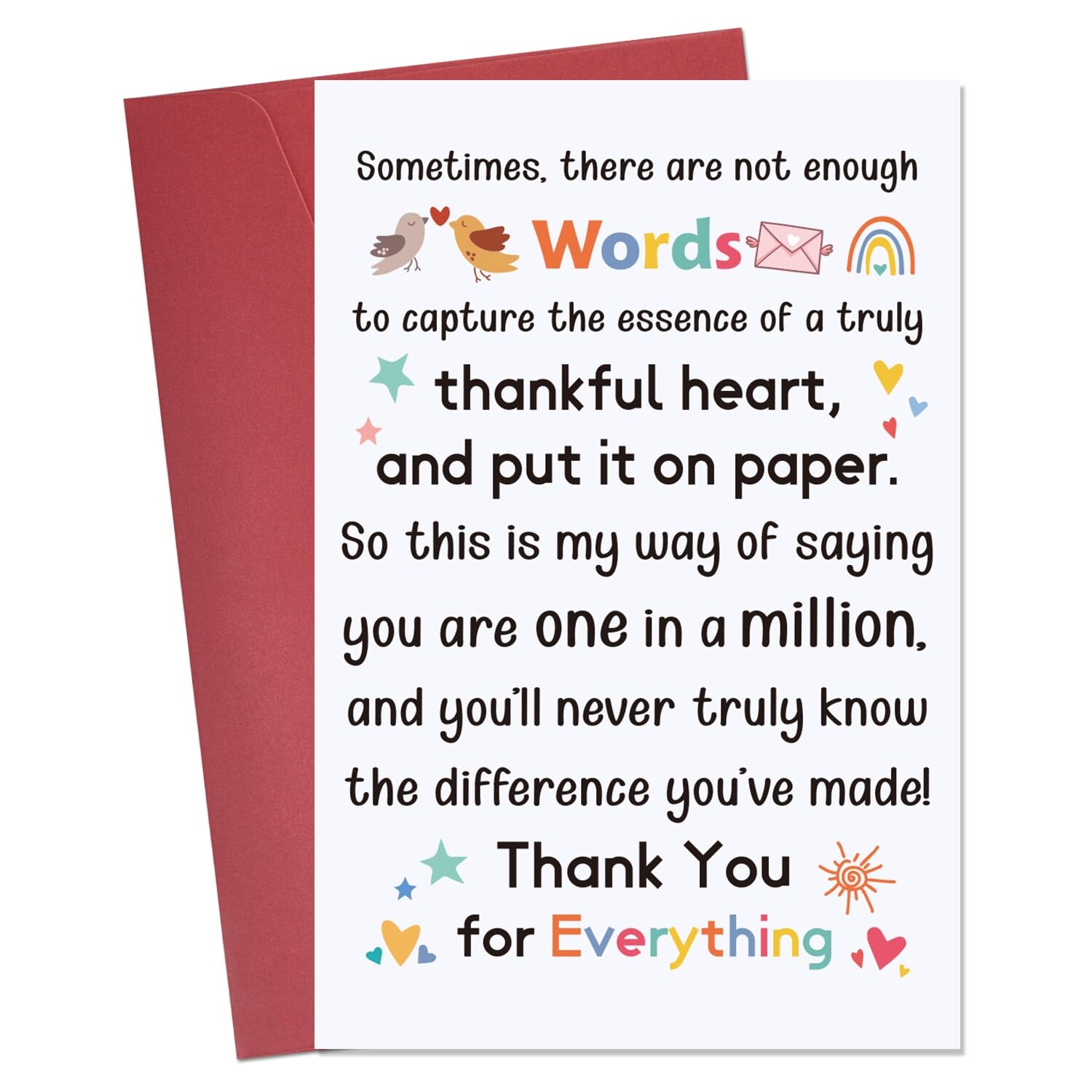 Ithmahco Thank You Card, Farewell Cards For Coworkers, Employee Appreciation Card For Social Worker, School Counselor, Teacher, Doctor, Nurse, Big