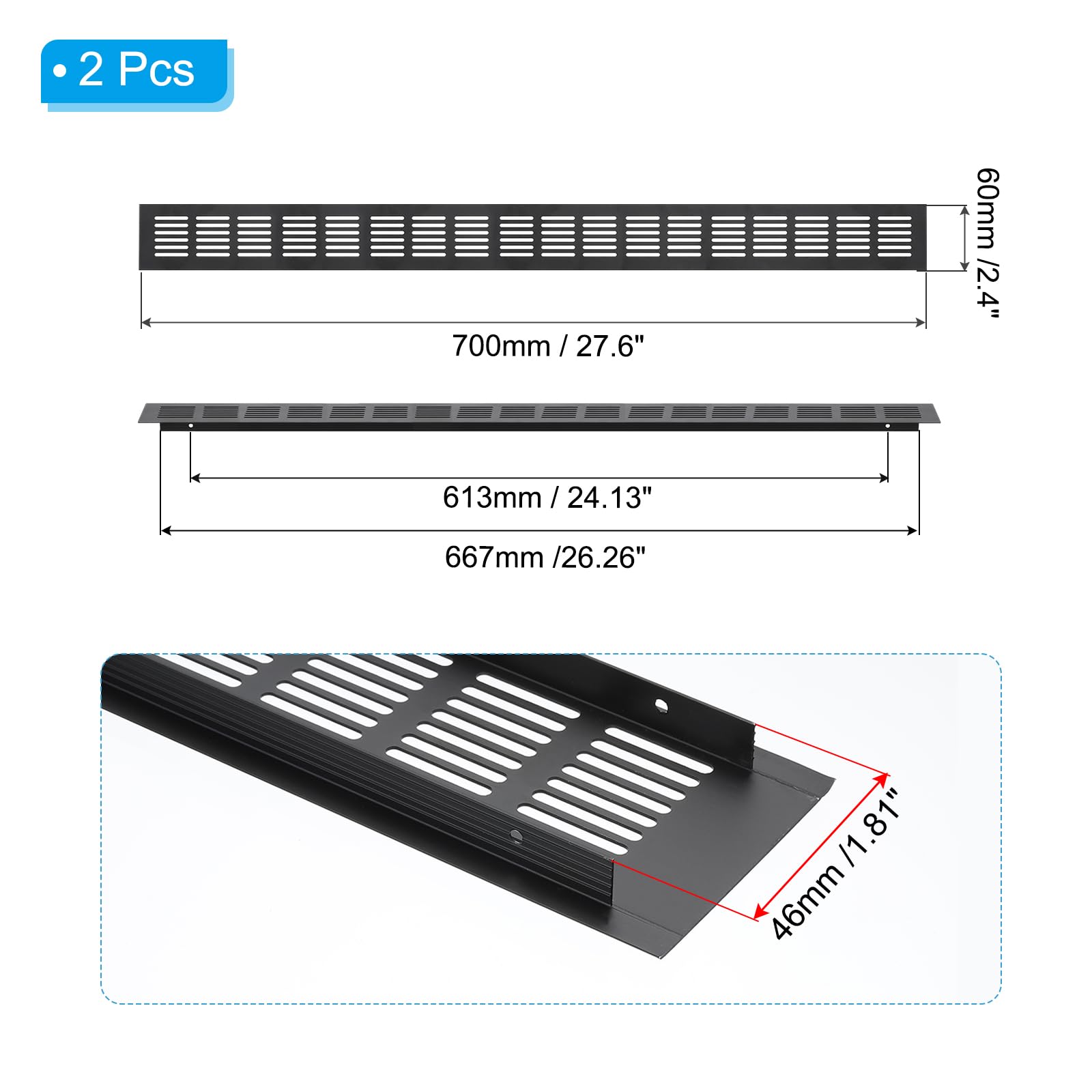 PATIKIL 27.6 x 2.4 Inch Door Air Vent Cover - Image 2