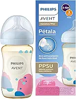 Mamadeira Philips Avent Pétala PPSU 260 ml bico número 3 antivazamento de fluxo individual