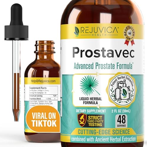 Suplemento de apoyo para la próstata Prostavec, en fórmula líquida natural, para el cuidado de la próstata, orina frecuente, vejiga hiperactiva, con