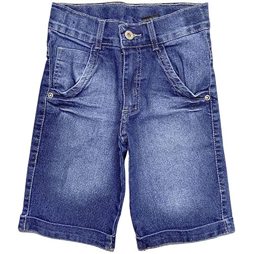Bermuda Juvenil Look Jeans Básico Jeans