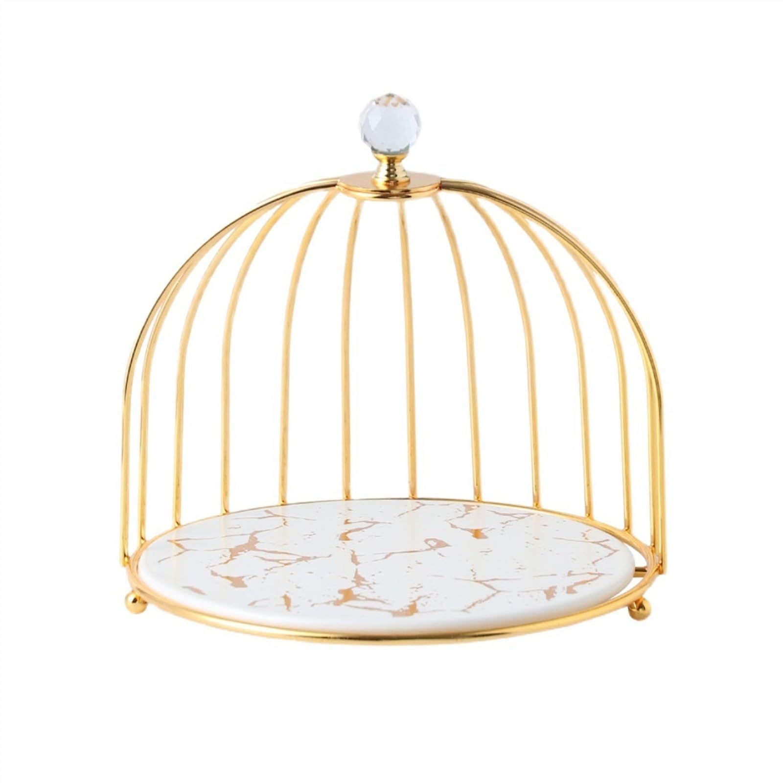 Bx9rE7tK3g Cake Stand Creative Bird Cage Shaped Round Cake Rack Dessert Display Afternoon Tea Dim Sum Tray Cake Display Stand(Black,10inch)