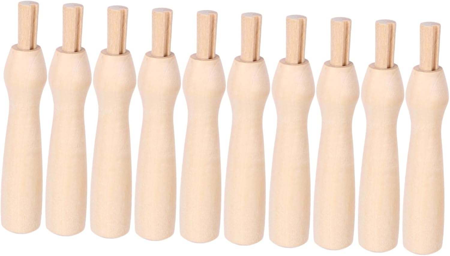 10pcs Wooden Needle Felting Tool Handles for Wool Crafts