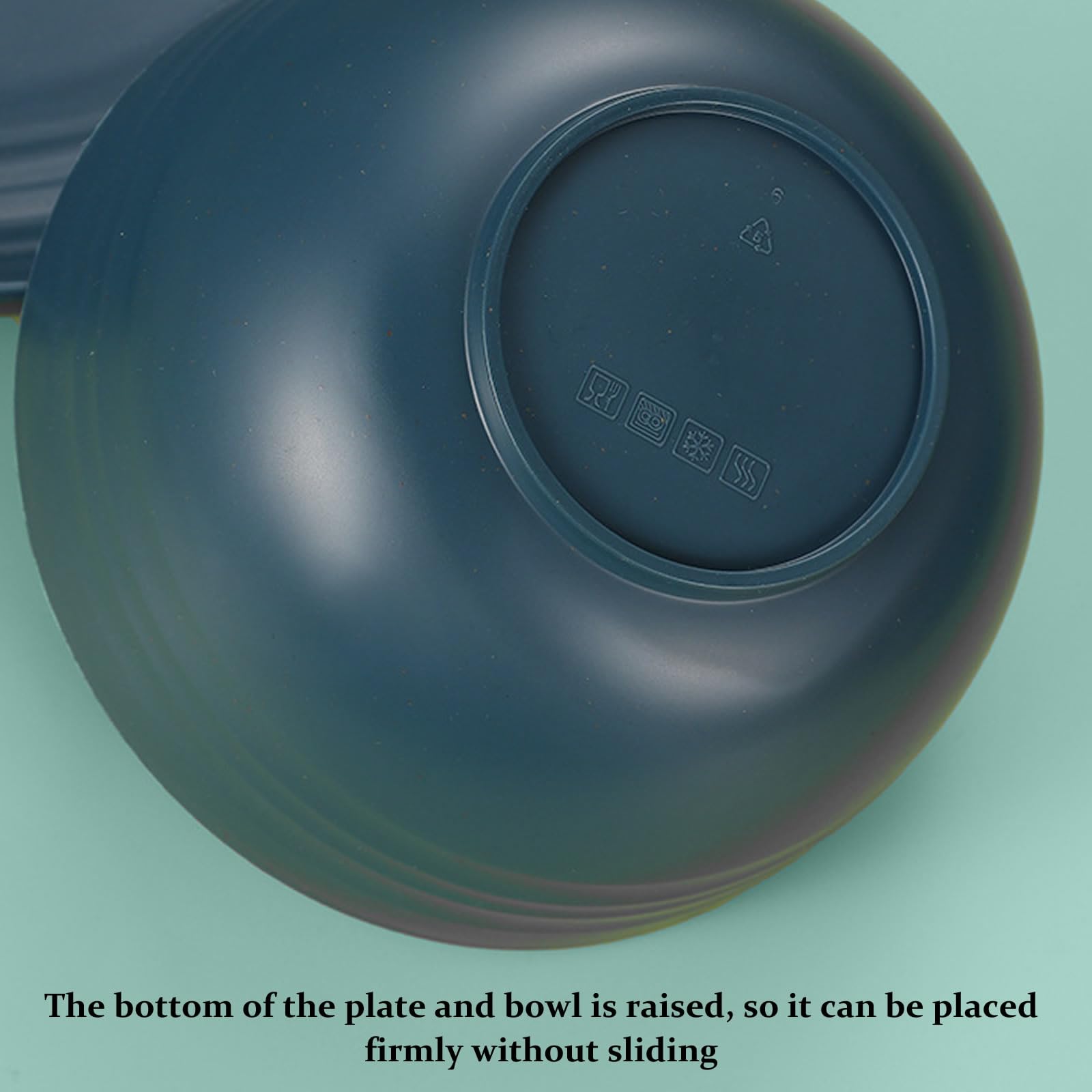 Juego de Vajilla de Plástico Cuencos Platos y Vasos Irrompibles Cubiertos Reutilizables Apto Para Microondas y Lavavajillas Ideal Para Picnics Viajes y Fiestas Navideñas (Color mixto, Juego de 24)
