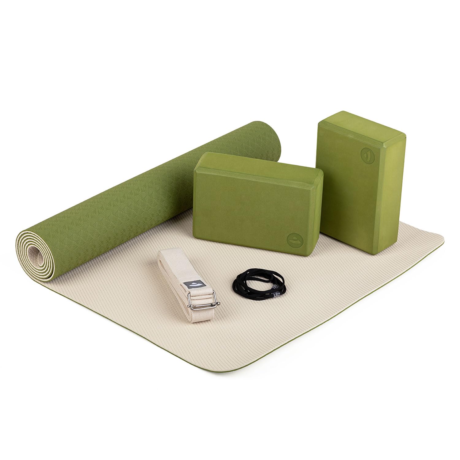 Bodhi - Kit Yoga Complet pour débutants Flow avec Tapis de Yoga, Brique et Sangle
