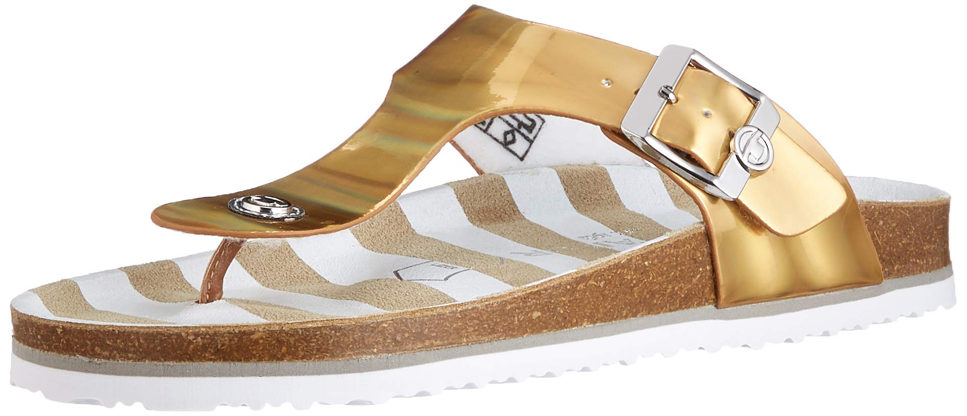 TOM TAILOR Women's 1193406 Flat Sandal, Yellow, 7.5 UK