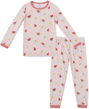 Toddler Pajamas - Soft, Breathable Long-Sleeve Pajama Set for Kids, 95% Viscose derived from Bamboo, 5% Spandex, Imported