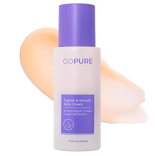 goPure Firming Belly Cream - Body Firming Moisturizer for Visible Cellulite & Stretch Mark Reduction, 4.25oz - Amazon product rated Grade A