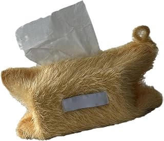 RALIYATX Bolsa de pañuelos, bolsa de pañuelos suave y dispensador de servilletas, práctico soporte para toallas de papel, contenedor de pañuelos para uso doméstico, color amarillo