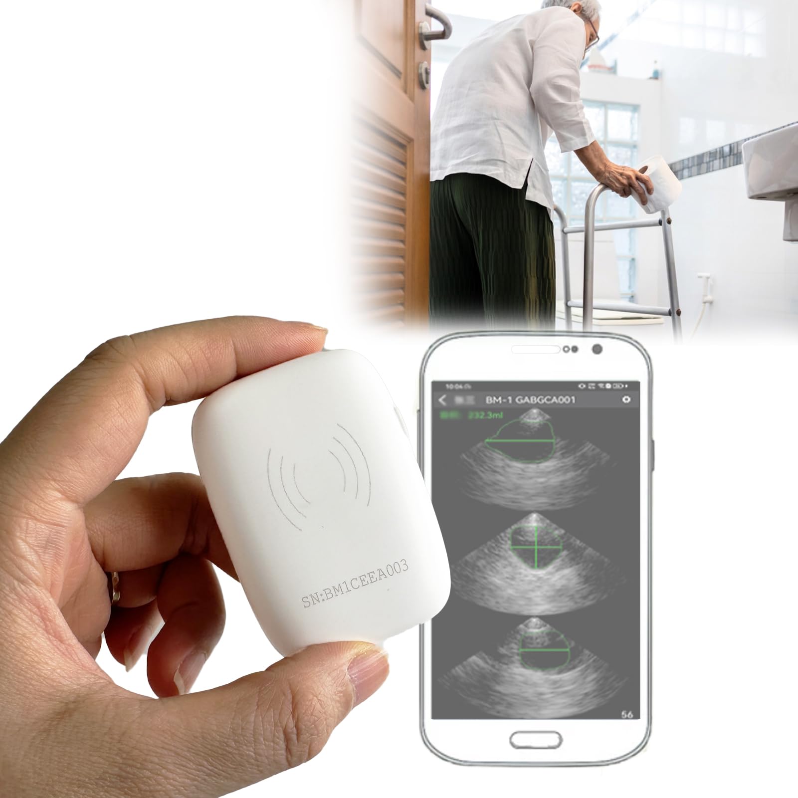 Scanner indossabile del volume dell'urina della vescica per incontinenza nefrostomia stomia forniture per la mete delle urine