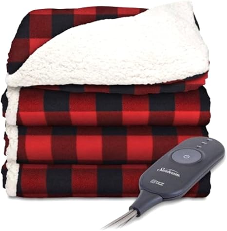 Review Sunbeam Electric Throw – Reversible Imperial Plush with Sherpa – Premium Sherpa and Ultra Soft with 3 Heat Settings and 3 Hour Auto-off, Plaid Red and Black on White Sherpa, 50 x 60 Review Sunbeam Electric Throw – Reversible Imperial Plush with Sherpa – Premium Sherpa and Ultra Soft with 3 Heat Settings and 3 Hour Auto-off, Plaid Red and Black on White Sherpa, 50 x 60