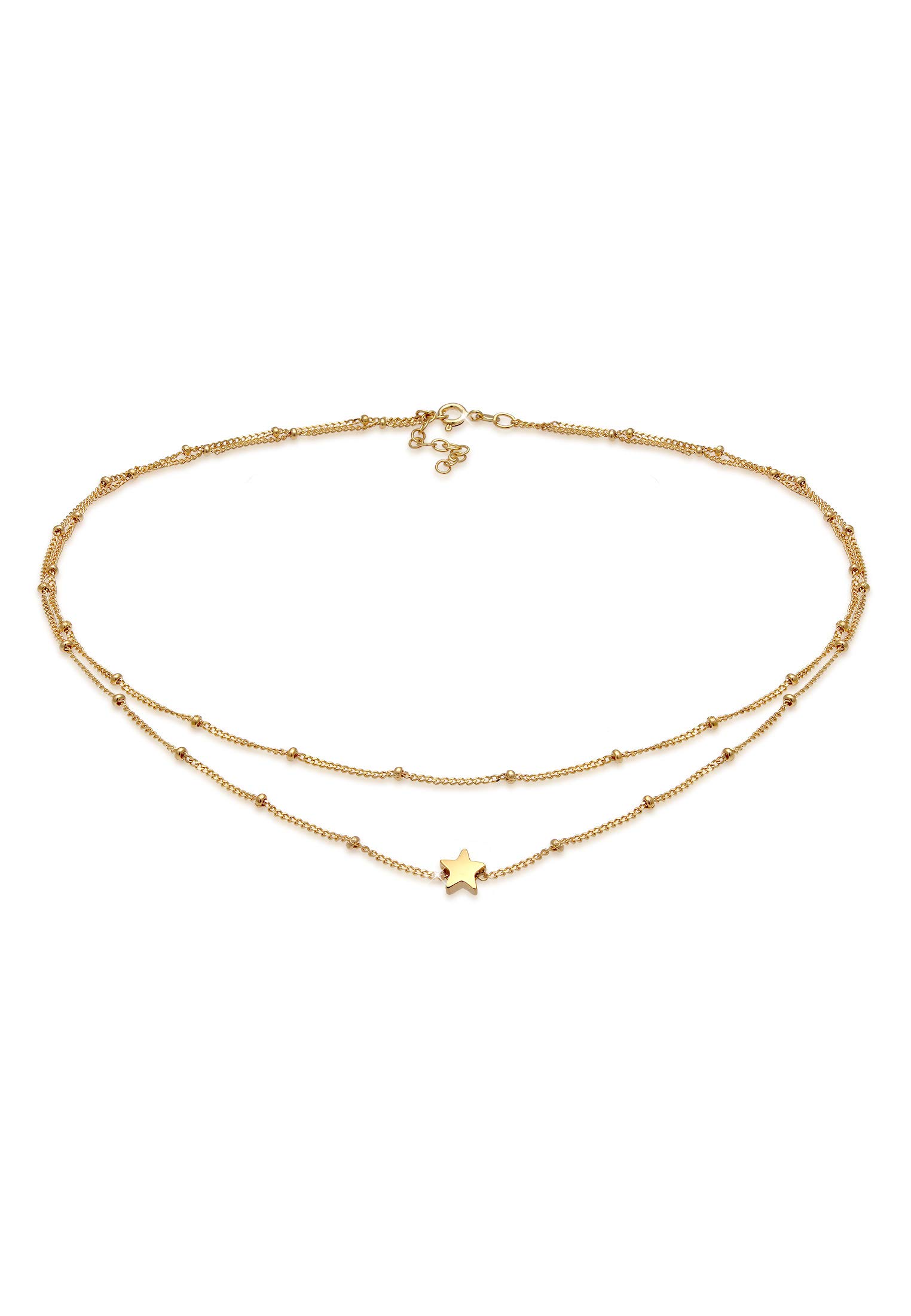 Elli Women's Choker Necklace Ball Layer Star Pendant in 925 Sterling Silver, 360, Sterling Silver, None