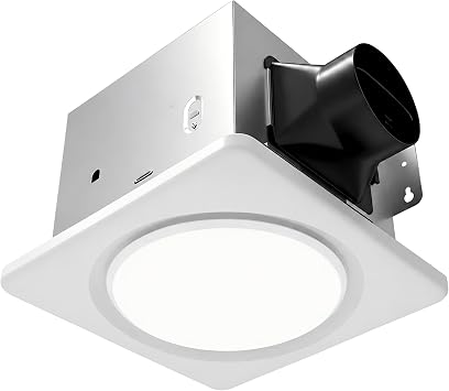 Bathroom Exhaust Fan with LED Light, UL Certified, 120 CFM 1.2 Sones Quiet Vent Fan, 42dB 41W Bathroom Ventilation Fan, 1500lm Dimmable LED Light 2700K/4000K/6500K for Home Bathroom